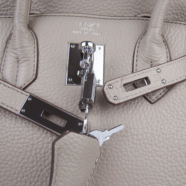 Replica Hermes Birkin 30CM Togo Leather Bag Grey 6088 On Sale